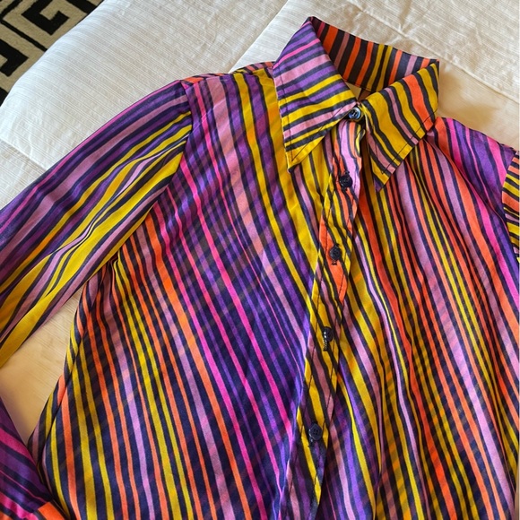 70’s Sheer Button Down - Picture 2 of 7